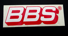 Promotional Stickers Bbs Logo Alloy Leichtmetall-Räder Red 5 7/8in Motorsport picture