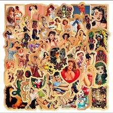 50 Retro Vintage 1940s Sexy Girls Pinup STICKERS Stickers Decals BUY 1 ONE FREE picture