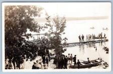 1946 RPPC ARBUTUS BEACH RESORT GAYLORD MICHIGAN ON LAKE OSTEGO PHOTO POSTCARD picture