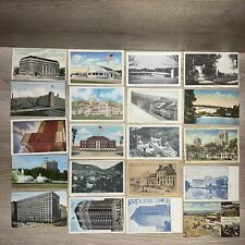 Lot of 20 Vintage Postcards Masonic Temple Buildings Standard Oil Hotel & More picture