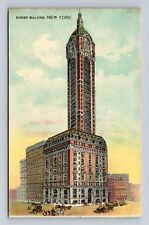 New York City NY, Singer Building, Antique Vintage Souvenir Postcard picture