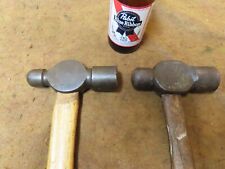Early Ball peen hammers,2lb & 2-1/2 lb.Unmarkd,100+ yr old,USA~🤠🤠🤠BP5.14.24 picture
