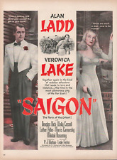 1948 Saigon Movie Alan Ladd Veronica Lake Paris of The Orient Vtg Print Ad L28 picture