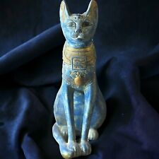 Unique Ancient Egyptian Antiques Statue Large Of Goddess Bastet Cat Bast Rare BC picture