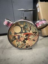 Vintage Mickey Mouse Club Drum Set Rare Walt Disney Children's Toy Kit picture