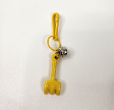 Vintage 1980s Plastic Bell Charm Beach Sand Fork Toy For 80s Necklace picture