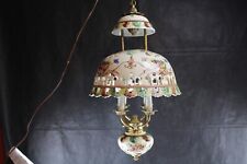 Vintage Ceiling Light Fixture Three Piece Ceramic Made Italy picture