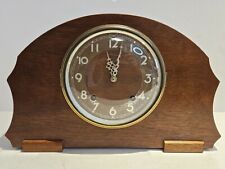Antique 1940's PLYMOUTH Clock Co. Seth Thomas Walnut Art Deco Mantel Shelf Clock picture