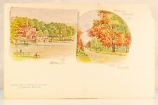 1897 Staten Island 7 Postcard, Richmond Turnpike, Silver Lake Souvenir Card picture