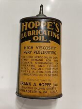 Vintage Hoppe's Lubricating Oil 3oz OIL CAN - Guns/Reels - Lead Spout Nice Empty picture
