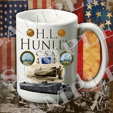 H.L. Hunley Confederate Naval 15-ounce American Civil War themed coffee mug picture