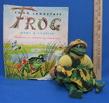 Country Frog Doll Mrs Mud Hopper with John Langstaff Frog Went A-Courtin Book picture