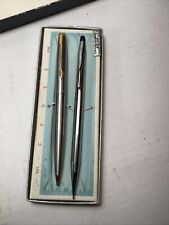 Vintage Parker Silver & Gold Accent + Cross Silver & Black Pencil With Box picture