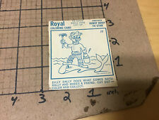 vintage premium card: early ROYAL Coloring Card- HOWDY DOODY TV STAR billy dally picture