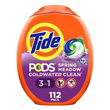 Tide Pods Laundry Detergents Soap Packs, Spring Meadow, 112 Ct picture