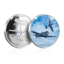 RAF Memorabilia Collection Silver Plated Coin Medal Spitfire Champion of the Air picture