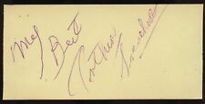 Arthur Treacher d1975 signed autograph auto 2x5 Cut British Actor in Curly Top picture