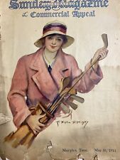 1914 Magazine  The Commercial Appeal.Memphis,Tenn. RARE ADVERTISING Lady Golfer picture