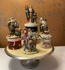 4 VTG RSVP 4” Santa Mexico, China, Italy, England Made In Taiwan Figurine picture