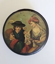 Beautiful 19th Century Hand Painted Papier Mache Lacquered Snuff Box picture
