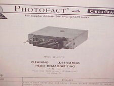 1977 PIONEER CAR STEREO 8-TRACK TAPE PLAYER/AM-FM RADIO SERVICE MANUAL TP-6001G picture