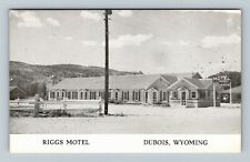 Dubois WY-Wyoming, Riggs Motel, Antique Vintage Souvenir Postcard picture
