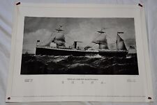 Vintage 1979 S. S. China Pacific Mail Steam Ship Steamer 24” X 18” Poster picture