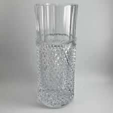 Mikasa Platinum Cut Crystal Cylinder Vase 11 5/8 in picture
