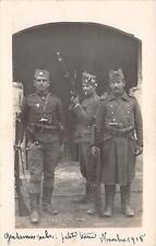 CPA EXCEPTIONAL PHOTO CARD OF SERBIAN GENDARMES SMALL OUTFIT NOVEMB picture