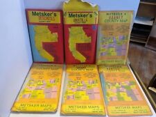 Lot of 9 Metsker's County Maps - Oregon State - Curry Douglas Lane Grant Benton picture