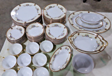 Vintage Noritake Porcelain Dinnerware Set FLEURETTE 76831 Japan - Lot of 65 pcs picture