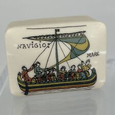Limoges Small Trinket Pill Box Bayeux Tapestry Scene France Normandy History picture