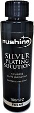 NUSHINE SILVER PLATING SOLUTION -restores worn silverplate or plates real silver picture