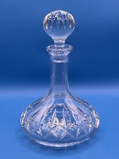 Vintage ATLANTIS Cut Crystal Decanter Marked 10” X 6.75” picture