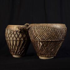 Drum Djembe Double Combo Africa North Xixth Ethnic Ethnography #A114 picture