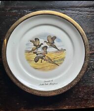 Vintage Sabin 22k USA Pheasants Platter Plate Rare 9