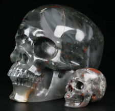 African Blood Stone Crystal Skull- Reiki- Mineral- Healing-Quartz-Realistic picture