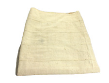 African Handwoven Mud Cloth Bambara Fabric (Plain White ) picture