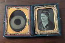Antique Tintype Hair Memorial Photography American Mourning Ninth Plate Relic picture