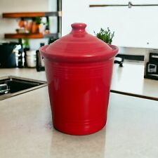 Fiesta Scarlet Red Medium 2 Quart Canister Homer Laughlin China Co USA Made EUC picture