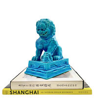 Foo Dog Figurine Chinese Guardian Lion Porcelain Vintage 1950s Oriental Decor picture