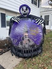 VTG Gemmy Airblown Inflatable Whirlwind Globe Ovr 6 Tall Halloween Skeleton RARE picture