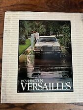 Vintage 1979 Lincoln Versailles Car Sales Brochure ~ Automobile Catalog picture