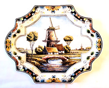 Delfts Westraven Polychrome Windmill Wall Plate Plaque picture