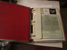 VINTAGE BINDER LOADED WITH 1960'S SERVICE MANUALS SEARS KENMORE GE +++  BOX XYZ picture
