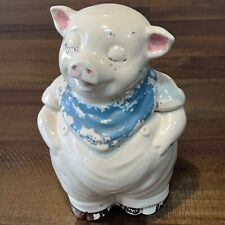Vintage Shawnee Pottery Smiley Pig Cookie Jar 12” Tall picture
