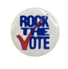 Vintage Original  “Rock The Vote” ‘92 Presidential Campaign Pin picture