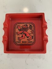 Vintage Carlton Ware The Red Lion British Pub Red Ashtray Square - England picture