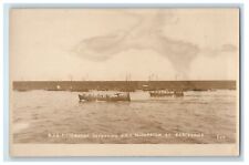 c1920's USS Pittsburgh Defeating USS McCormick Barcelona RPPC Photo Postcard picture