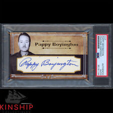 Pappy Boyington signed Cut 3x5 Custom Card PSA DNA Slabbed WWII Pilot Auto C2717 picture